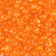 Glass seed beads 8/0 (3mm) Transparent orange